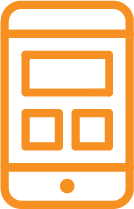 Smartphone in orange