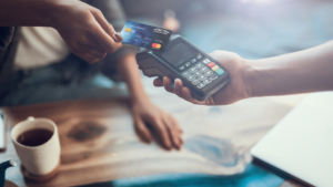 Tap to pay contactless credit card payment