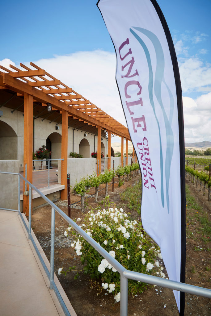 UNCLE Feather Flag Outdoors at Garré Vineyard & Winery
