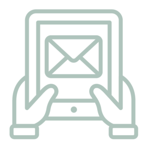 Illustrated tablet with email icon