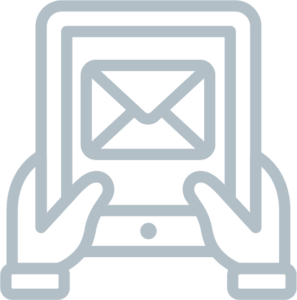 Illustrated tablet with email icon