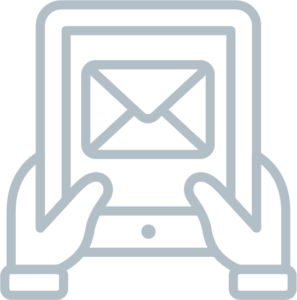 Illustrated tablet with email icon